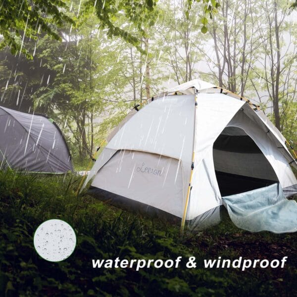 LEVSON Waterproof 3-4 Person Dome Tents for Camping - Image 2